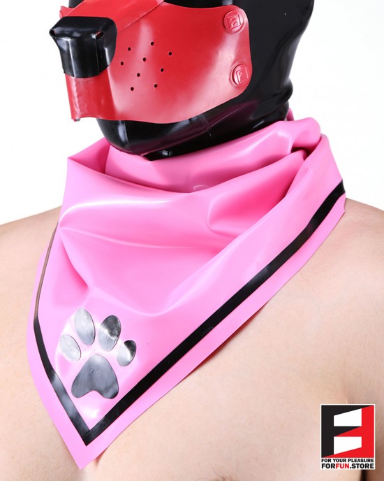 LATEX PUPPY SCARF PINK