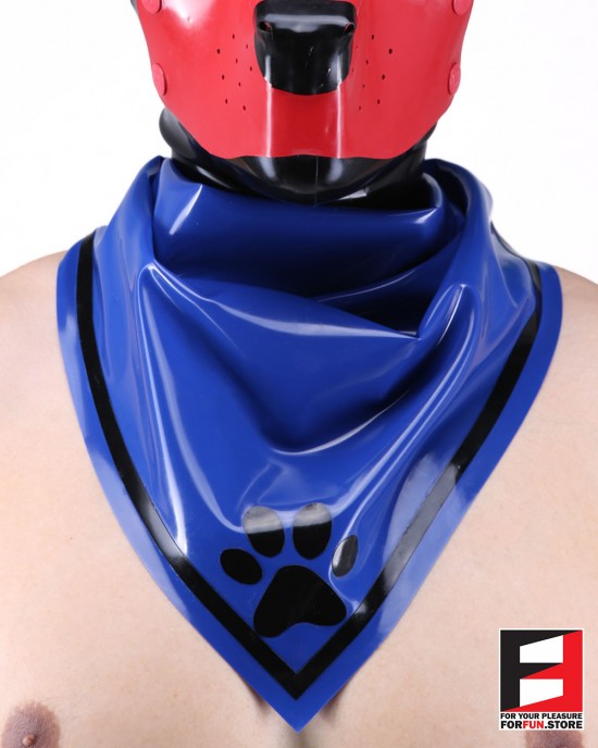 LATEX PUPPY SCARF BLUE