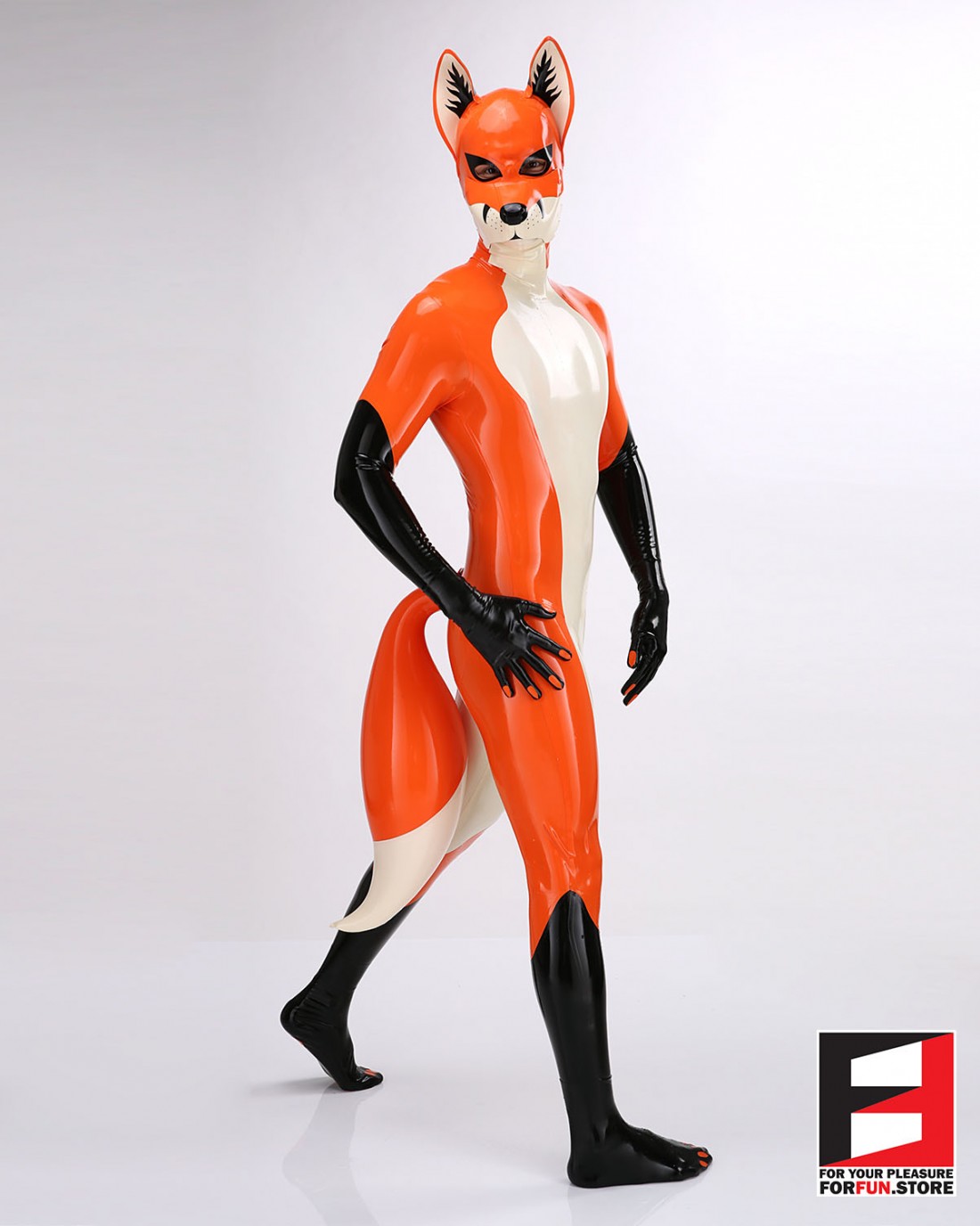 LATEX FOX PETSUIT FOR YOUR PLEASURE FORFUN