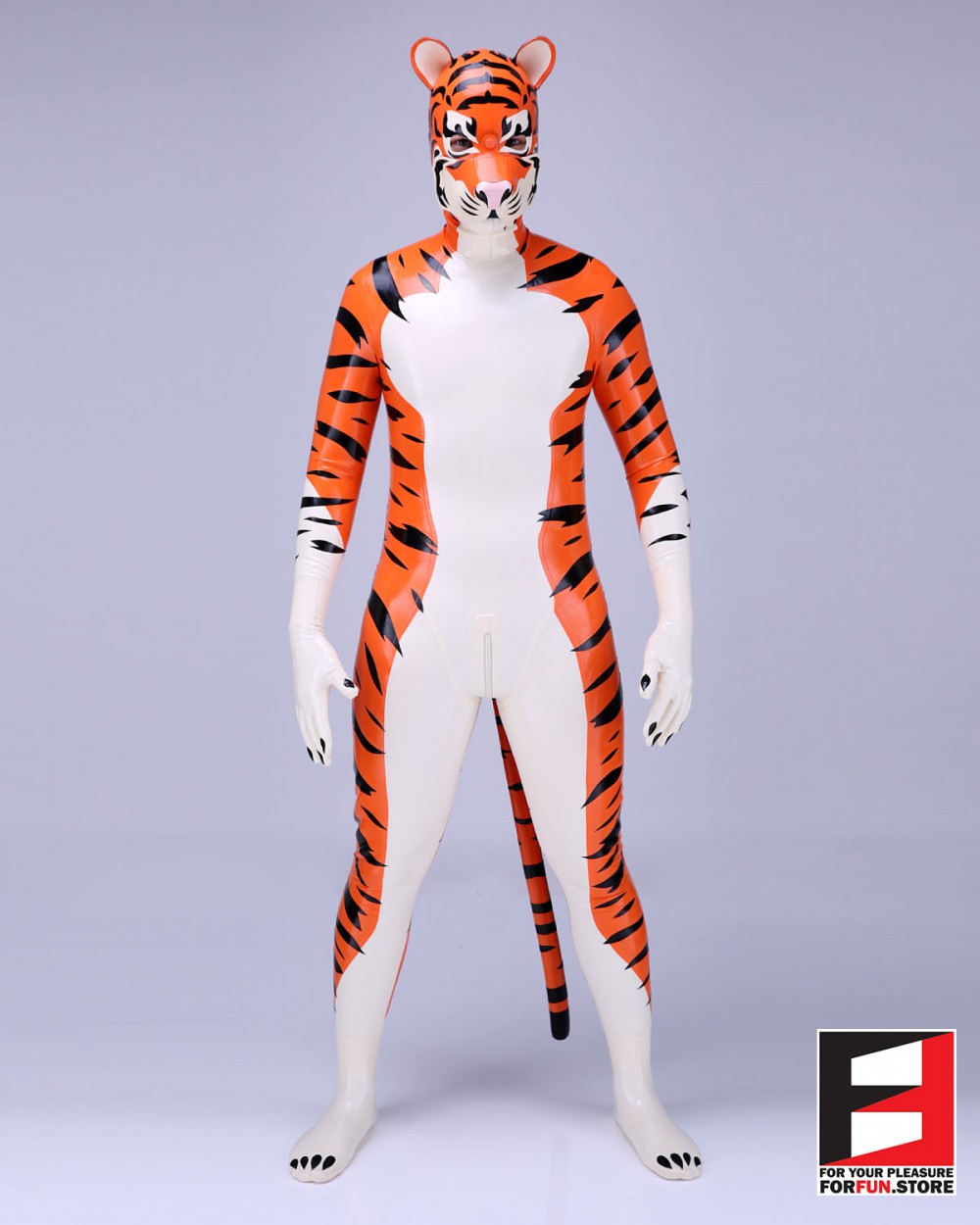 LATEX TIGER PETSUIT FOR YOUR PLEASURE : FORFUN