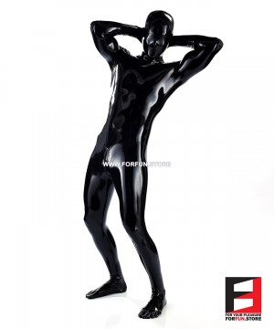 LATEX ZENTAI SUIT - Black Latex 0.3mm Thickness