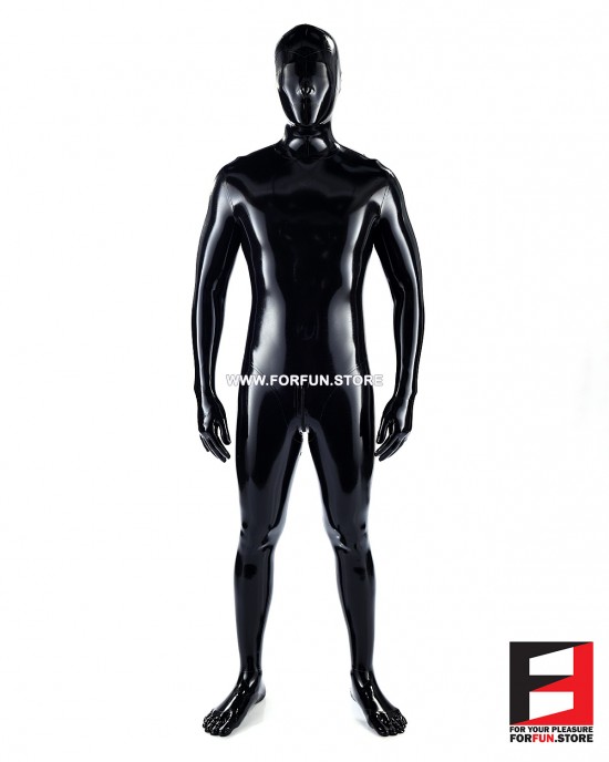 LATEX ZENTAI SUIT - Black Latex 0.3mm Thickness