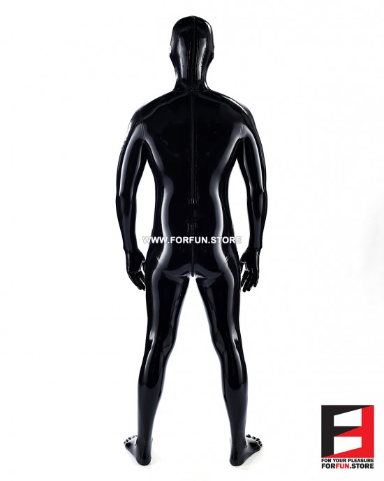 LATEX ZENTAI SUIT - Black Latex 0.3mm Thickness