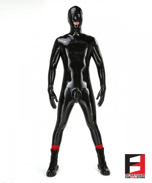 LATEX PLAYSUIT WITH CODPIECE MEN BS01C-M