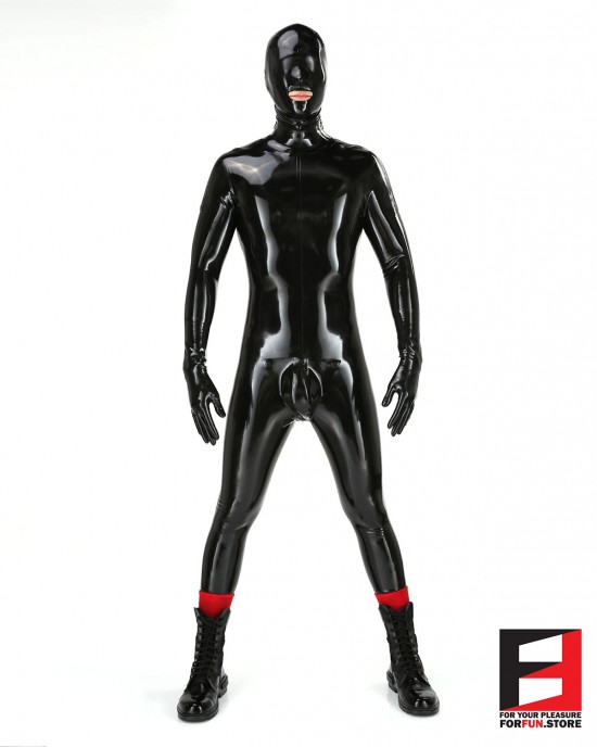 LATEX PLAYSUIT WITH CODPIECE MEN BS01C-M