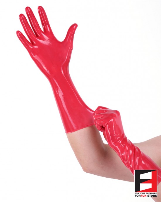 LATEX GLOVES SHORT RED GLB-08