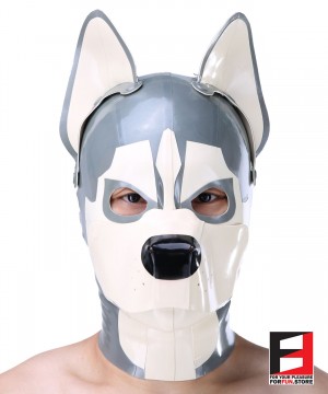 LATEX HUSKY MASK WITH MAGNETIC MA-DM03