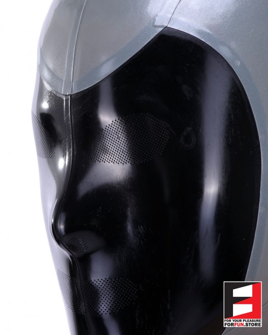 LATEX MASK LASER PERFORATE TWO COLORS MAA-L01B