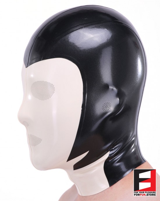 LATEX MASK LASER PERFORATE TWO COLORS MAA-L01C