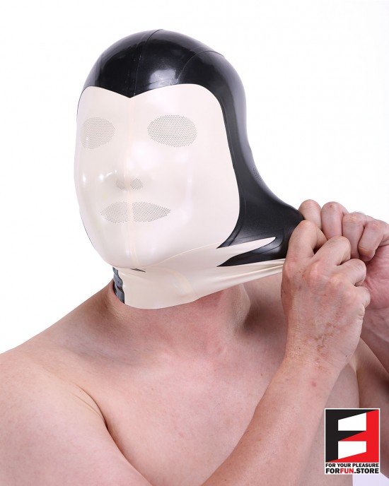 LATEX MASK LASER PERFORATE TWO COLORS MAA-L01C