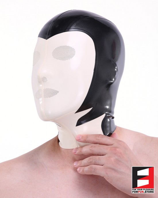 LATEX MASK LASER PERFORATE TWO COLORS MAA-L01C