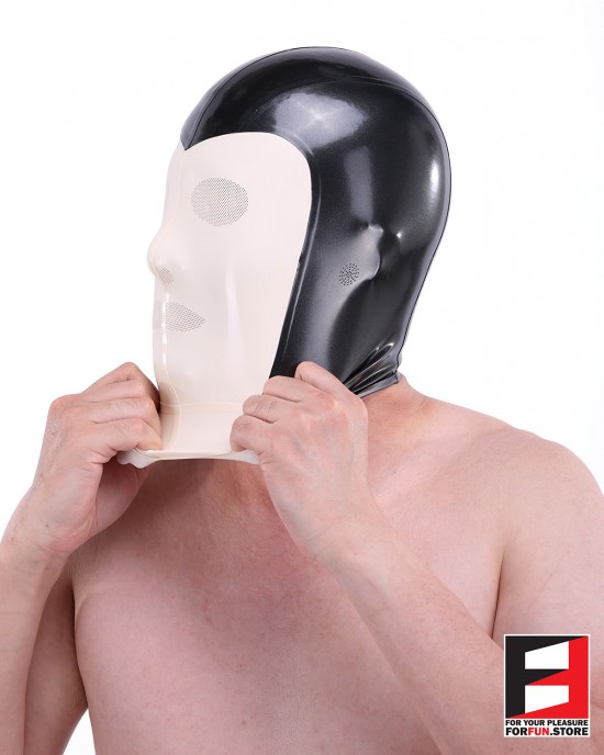 LATEX MASK LASER PERFORATE TWO COLORS MAA-L01C