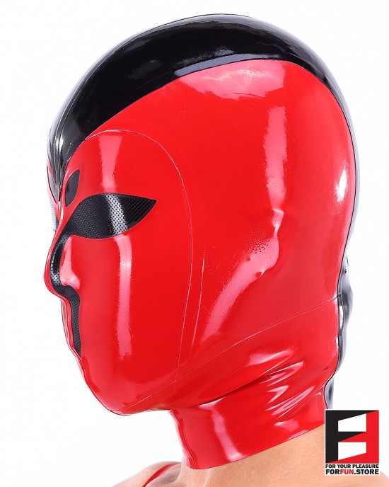 LATEX MASK LASER PERFORATE TWO COLORS MAA-L04