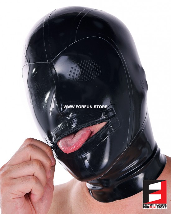 LATEX MASK LASER PERFORATE WITH MOUTH ZIPPER MAG-L01 LATEX MASK LASER PERFORATE WITH MOUTH ZIPPER MAG-L01