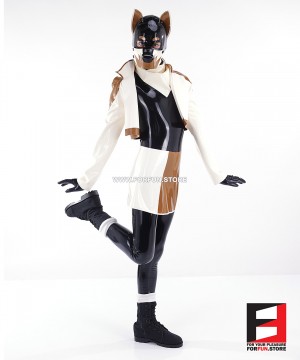 PUPPY GANG LATEX CROPPED TOP & SKIRT DG05 PUPPY GANG LATEX CROPPED TOP & SKIRT DG05