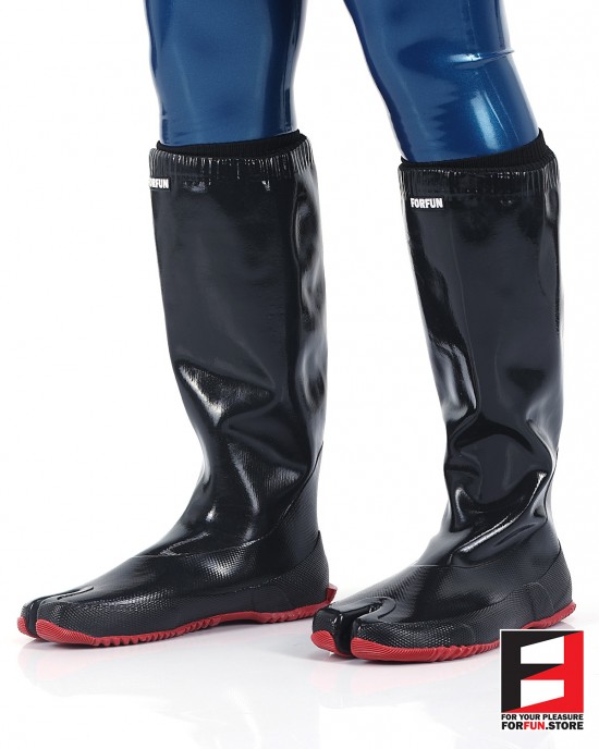 RUBBER TABI BOOTS - Red Sole