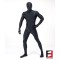SPANDEX SHINY FUNSUIT WITH TOE SOCKS BLACK FS01