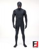 SPANDEX SHINY FUNSUIT WITH CHEST ZIPPERS BLACK FS01