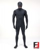 SPANDEX SHINY FUNSUIT WITH CHEST ZIPPERS BLACK FS01