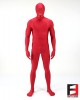 SPANDEX SHINY FUNSUIT WITH CHEST ZIPPERS RED FS01