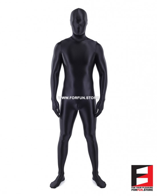 SPANDEX SLICK FUNSUIT BLACK FS02