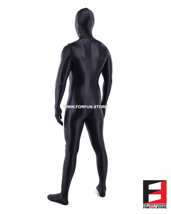 SPANDEX SLICK FUNSUIT BLACK FS02