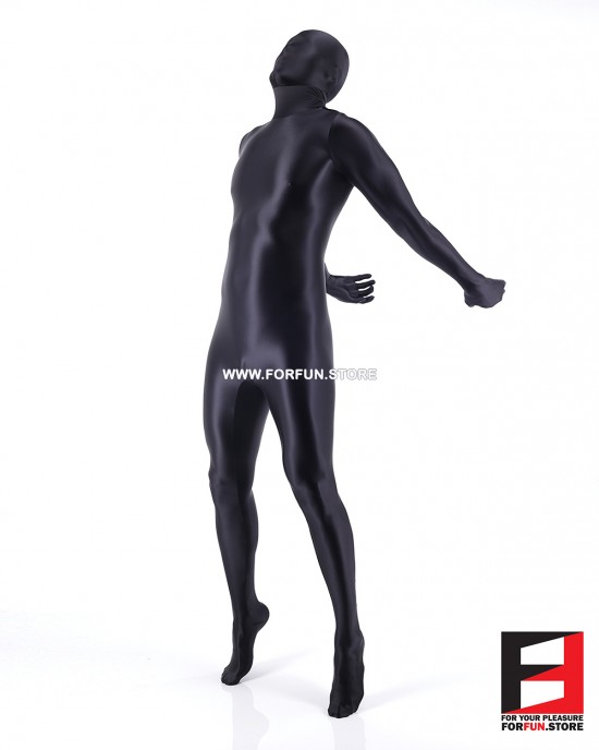 SPANDEX SLICK FUNSUIT BLACK FS02