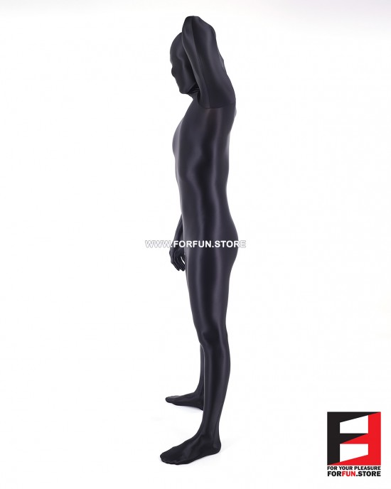 SPANDEX SLICK FUNSUIT BLACK FS02