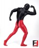 SPANDEX SLICK FUNSUIT BLACK&RED FS02B-0108