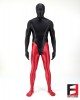 SPANDEX SLICK FUNSUIT BLACK&RED FS02B-0108