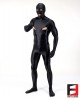 SPANDEX SLICK FUNSUIT WITH CHEST ZIPPERS BLACK FS02