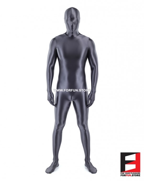 SPANDEX SLICK FUNSUIT GREY FS02