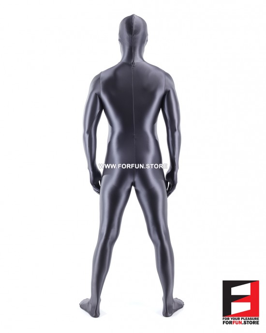 SPANDEX SLICK FUNSUIT GREY FS02