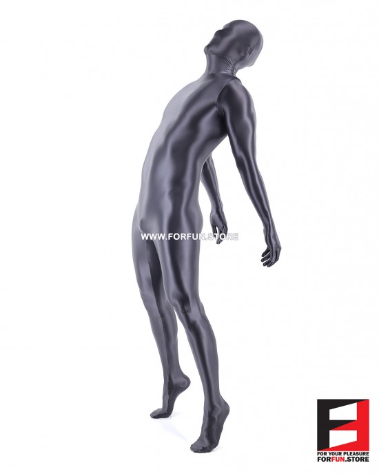 SPANDEX SLICK FUNSUIT GREY FS02