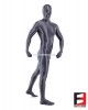 SPANDEX SLICK FUNSUIT GREY FS02