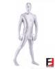 SPANDEX SLICK FUNSUIT SILVER FS02
