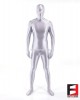 SPANDEX SLICK FUNSUIT SILVER FS02