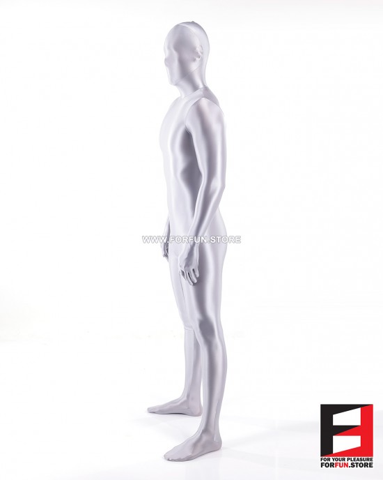 SPANDEX SLICK FUNSUIT SILVER FS02