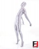 SPANDEX SLICK FUNSUIT SILVER FS02