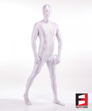 SPANDEX SLICK FUNSUIT WHITE FS02 SPANDEX SLICK FUNSUIT WHITE FS02