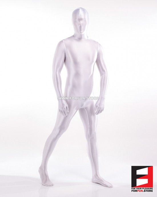 SPANDEX SLICK FUNSUIT WHITE FS02