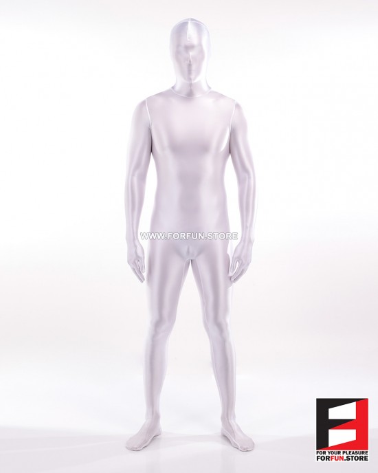 SPANDEX SLICK FUNSUIT WHITE FS02