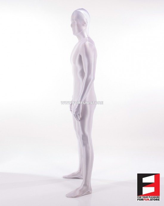 SPANDEX SLICK FUNSUIT WHITE FS02