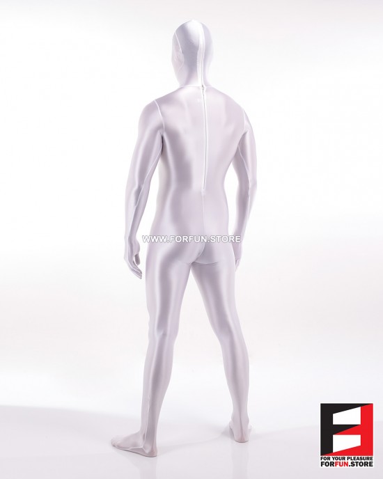 SPANDEX SLICK FUNSUIT WHITE FS02