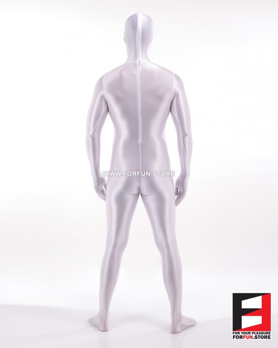 SPANDEX SLICK FUNSUIT WHITE FS02