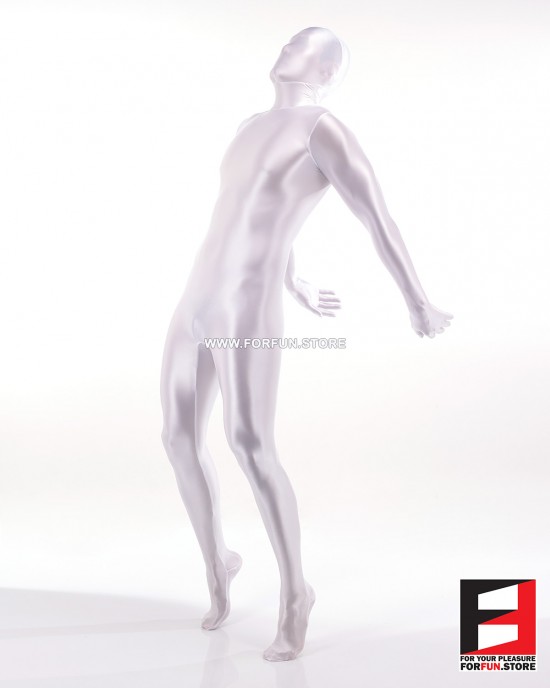 SPANDEX SLICK FUNSUIT WHITE FS02