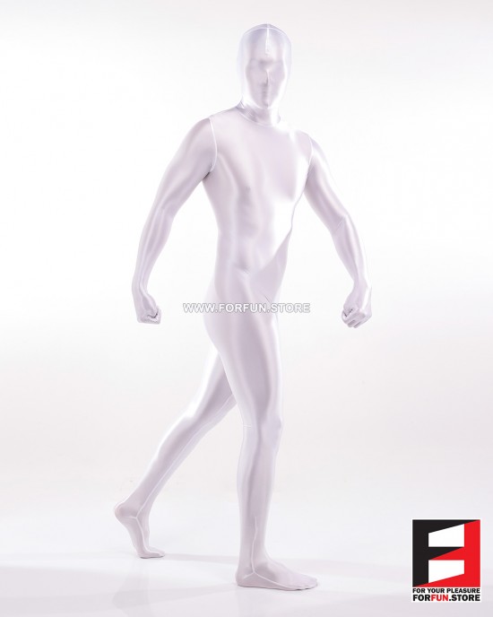 SPANDEX SLICK FUNSUIT WHITE FS02