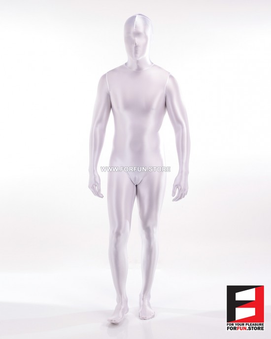 SPANDEX SLICK FUNSUIT WHITE FS02