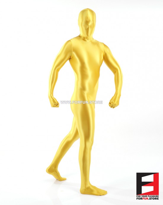 SPANDEX SLICK FUNSUIT YELLOW FS02
