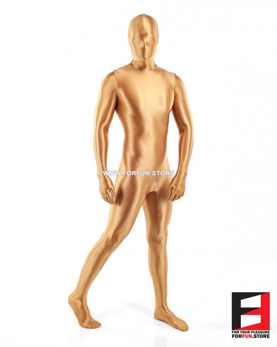 SPANDEX SLICK FUNSUIT GOLD FS02